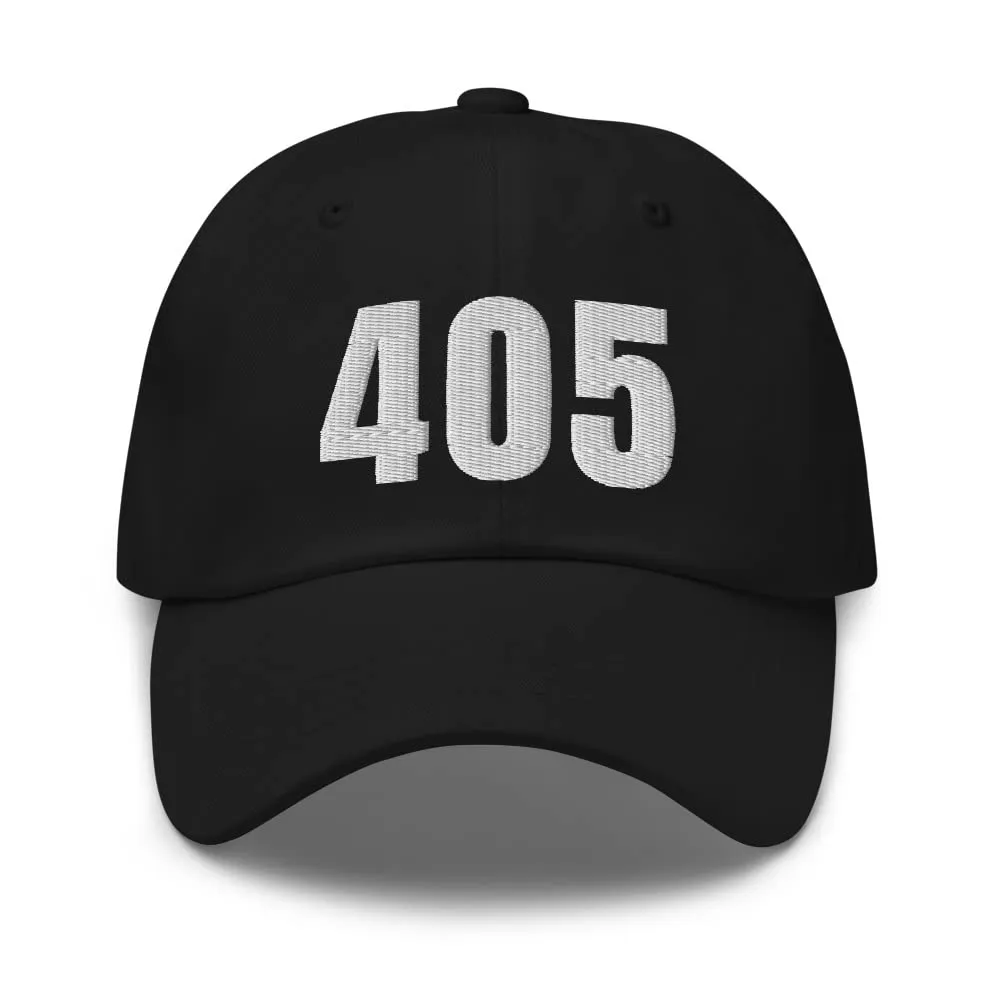 405 Hat Oklahoma City OK Hat Mobile Area Code 405 Dad Cap Embroidered Dad Hat Baseball Cap Black