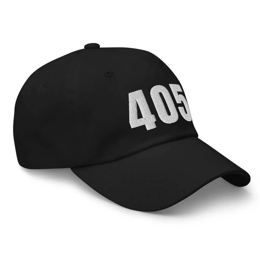 405 Hat Oklahoma City OK Hat Mobile Area Code 405 Dad Cap Embroidered Dad Hat Baseball Cap Black