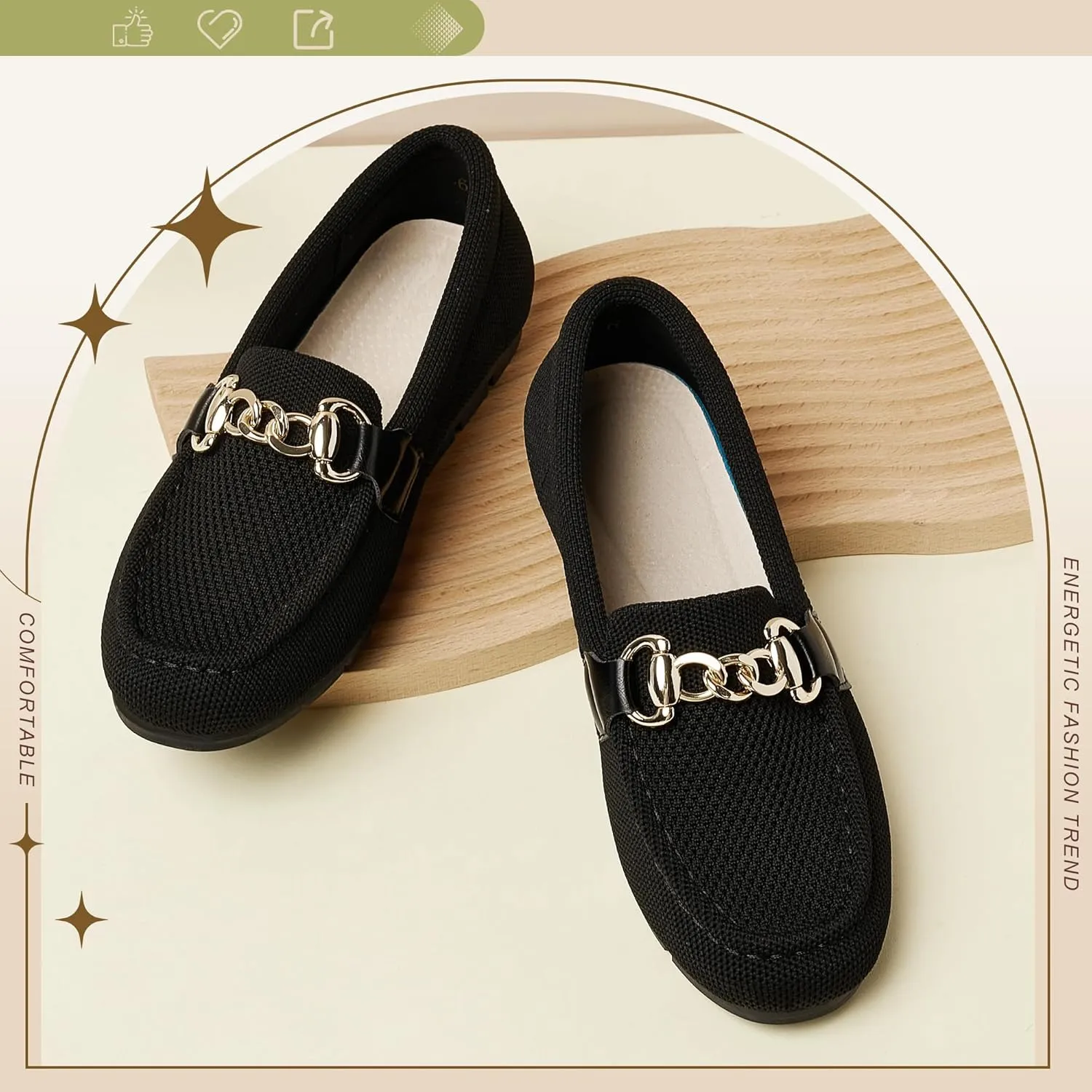 ABEJOJO Women's Loafer Shoes, Comfortable Slip on Casual Flat Penny Shoes for Walking, Driving, Dressy
