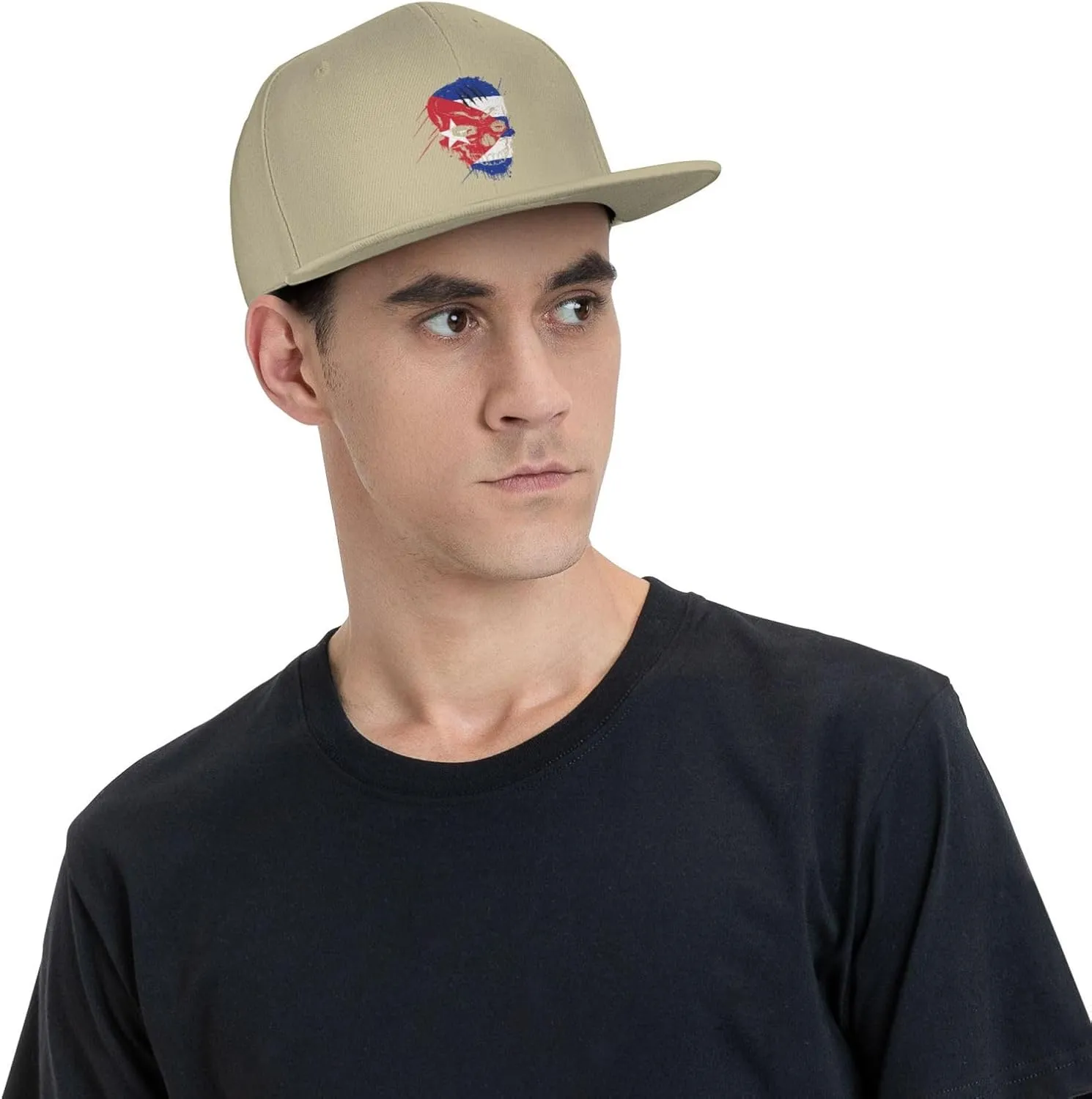 Adjustable Creative Cuba Patriot Skull National Flag Snapback Hat for Men Women Baseball Cap Dad Hats