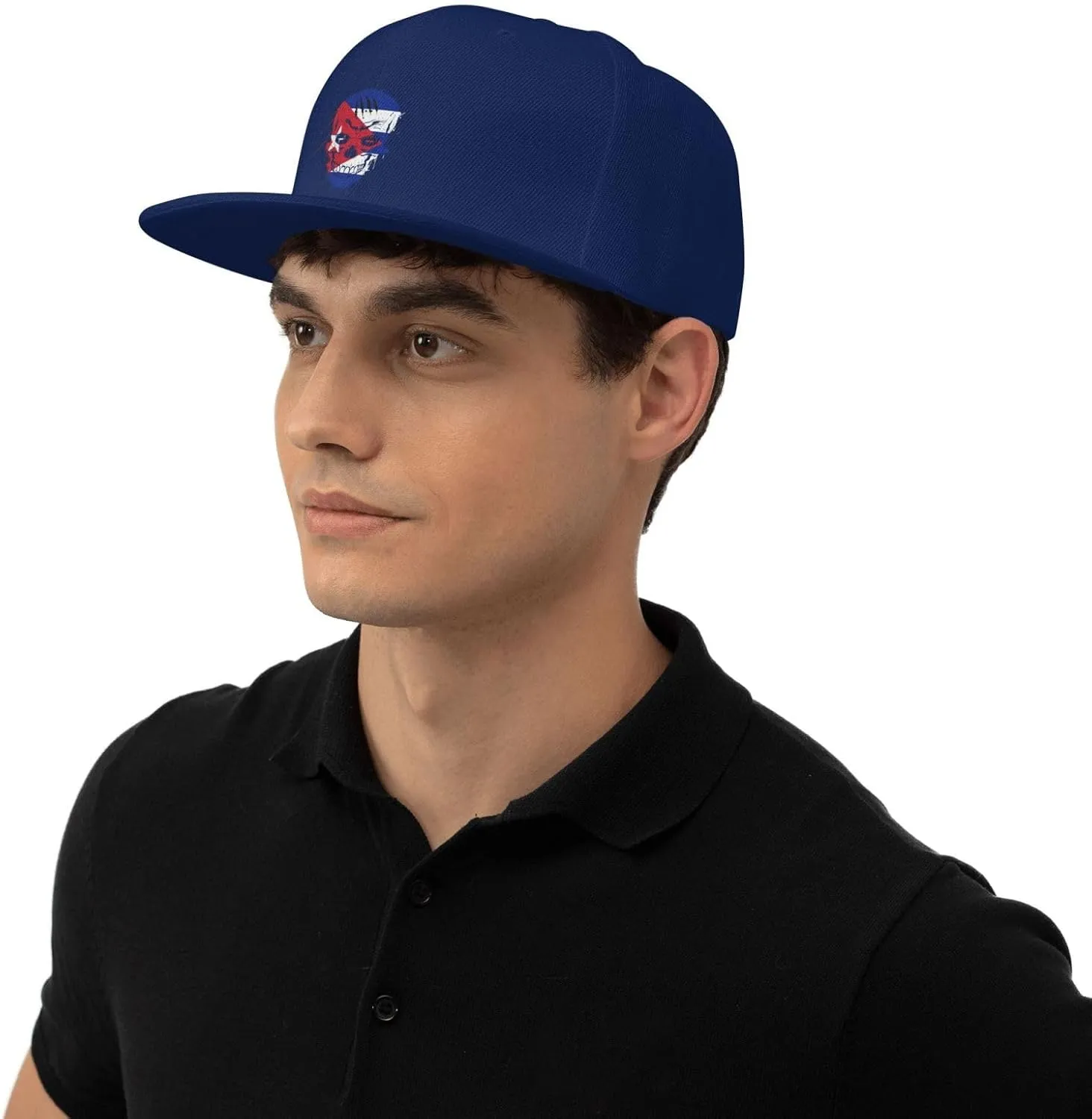 Adjustable Creative Cuba Patriot Skull National Flag Snapback Hat for Men Women Baseball Cap Dad Hats