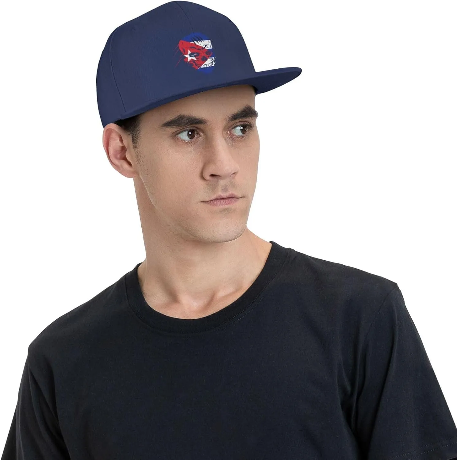 Adjustable Creative Cuba Patriot Skull National Flag Snapback Hat for Men Women Baseball Cap Dad Hats