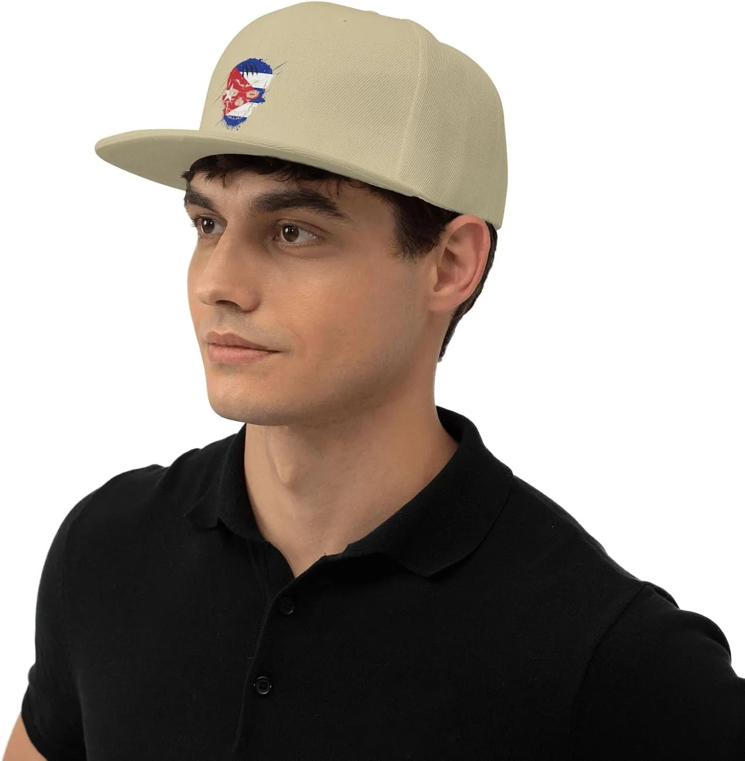 Adjustable Creative Cuba Patriot Skull National Flag Snapback Hat for Men Women Baseball Cap Dad Hats