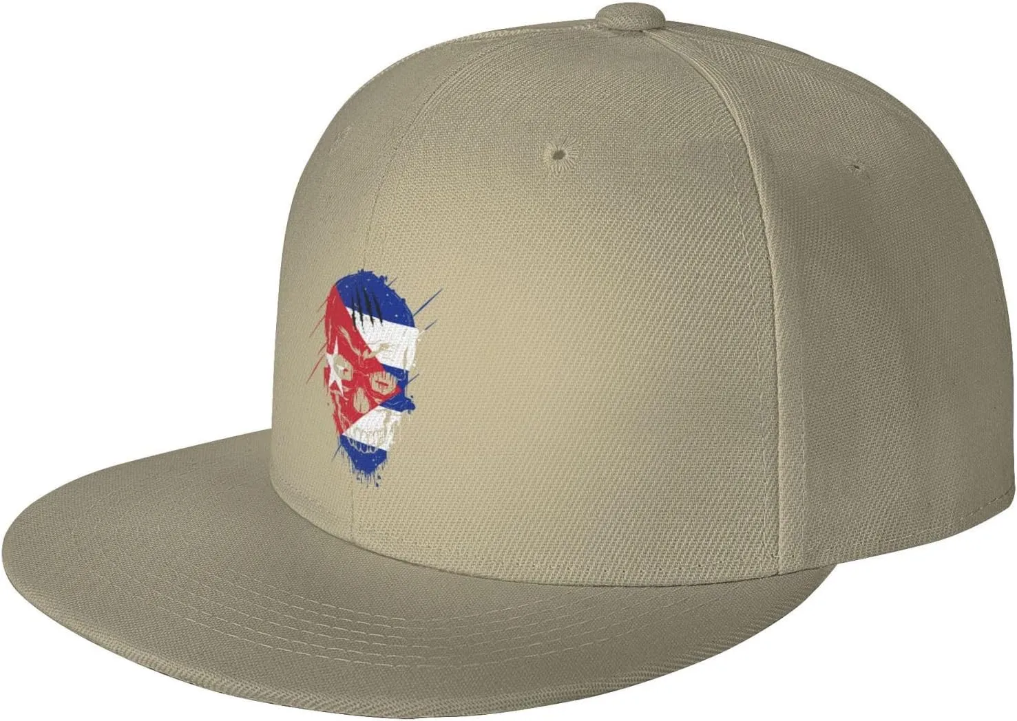 Adjustable Creative Cuba Patriot Skull National Flag Snapback Hat for Men Women Baseball Cap Dad Hats