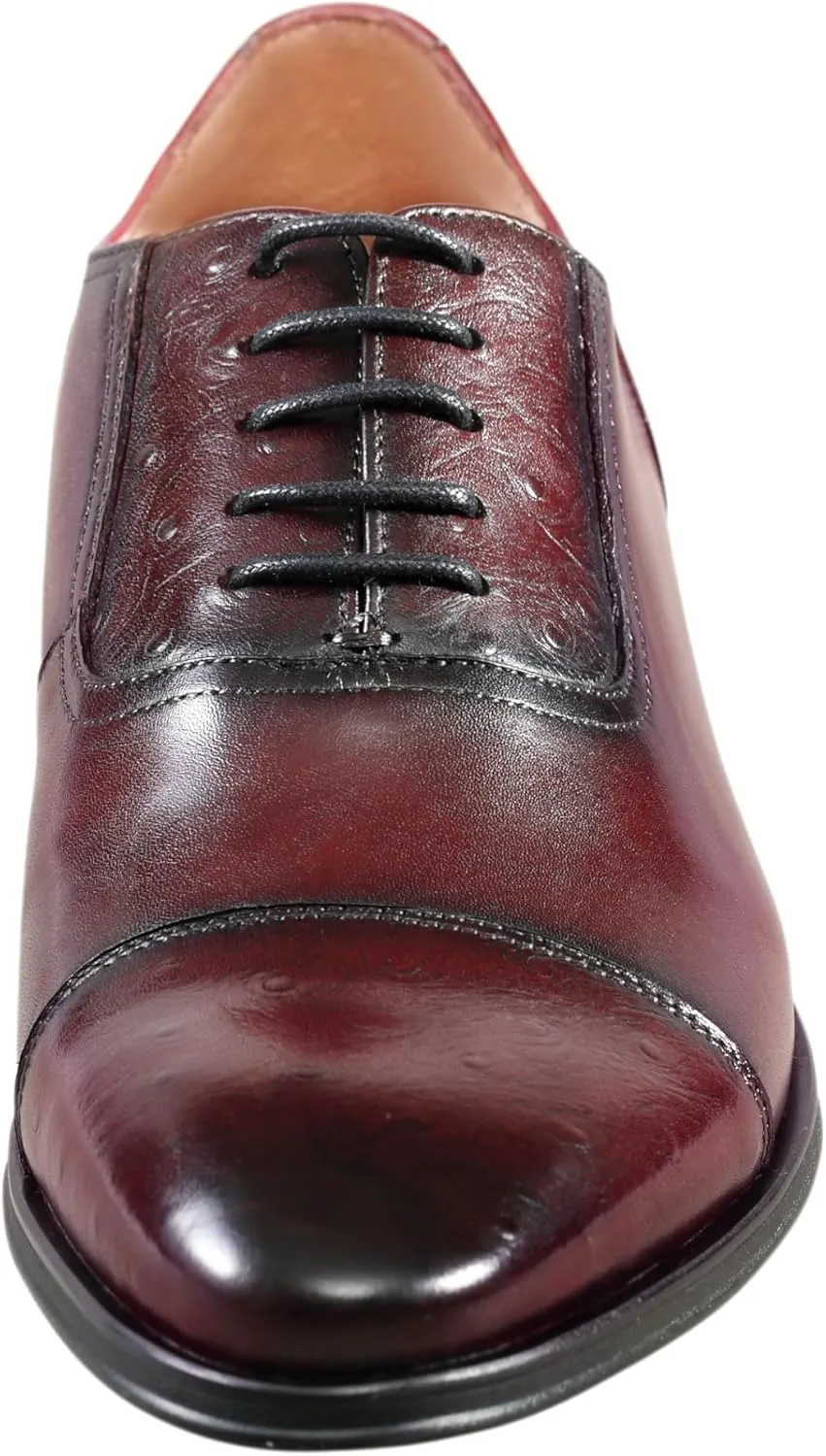 Asher Green AG114 Men's Genuine Leather Oxfords, Cap Toe, Lace Up, Brogue - Teal, Tan, Brown, Green, Grey
