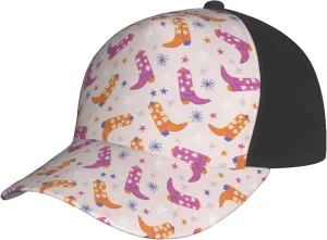 Baseball Cap Women Men - Cowgirl Boots Stylish Adjustable Dad Hat Baseball Hat Trucker Hats Women Men Black