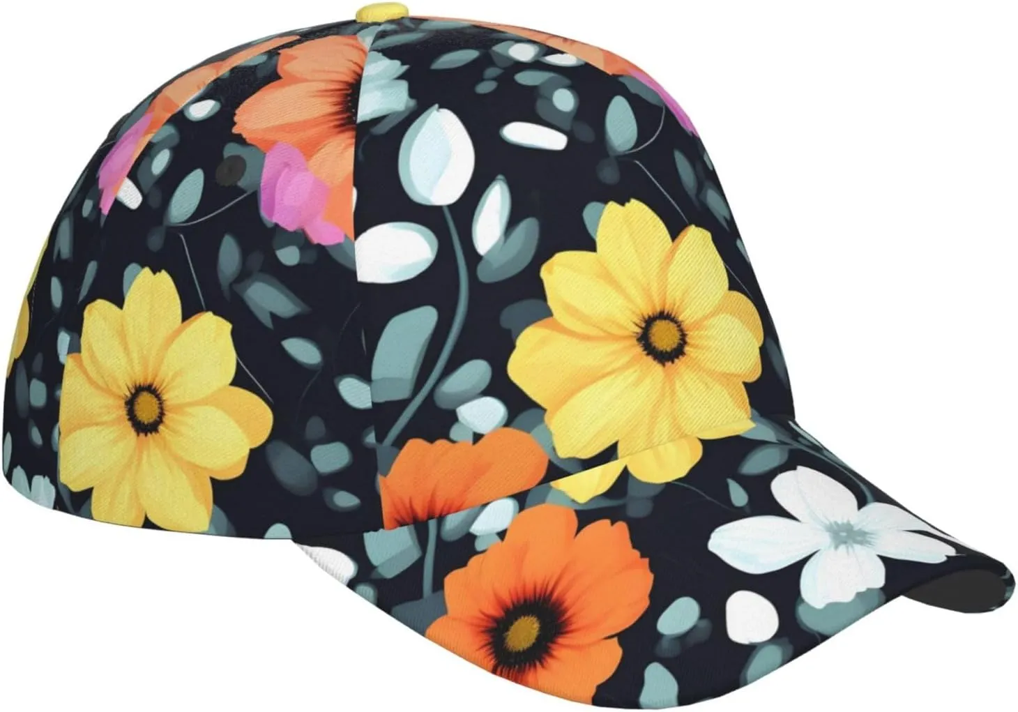 Beautiful Purple Flowers Men Women Baseball-Cap Twill Adjustable Dad-Hatï¼ŒPerformance Hat for Outdoor Activities