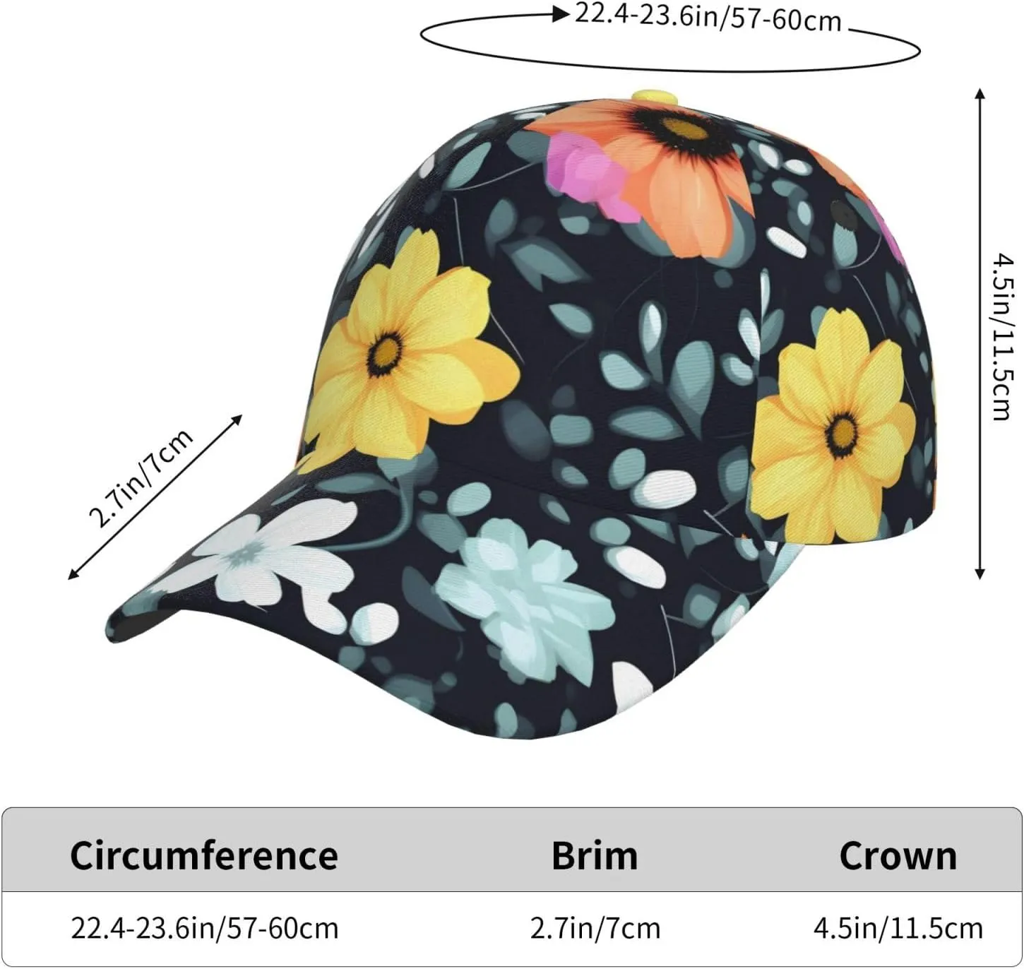 Beautiful Purple Flowers Men Women Baseball-Cap Twill Adjustable Dad-Hatï¼ŒPerformance Hat for Outdoor Activities