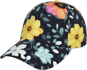 Beautiful Purple Flowers Men Women Baseball-Cap Twill Adjustable Dad-Hatï¼ŒPerformance Hat for Outdoor Activities