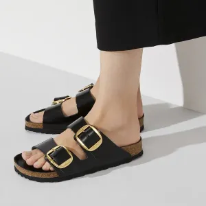 BIRKENSTOCK - ARIZONA BIG BUCKLE DOUBLE STRAP MULE - BLACK SHINE