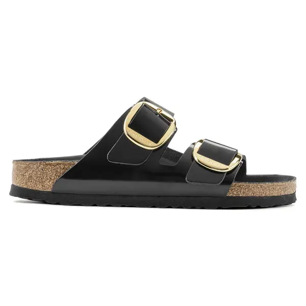 BIRKENSTOCK - ARIZONA BIG BUCKLE DOUBLE STRAP MULE - BLACK SHINE