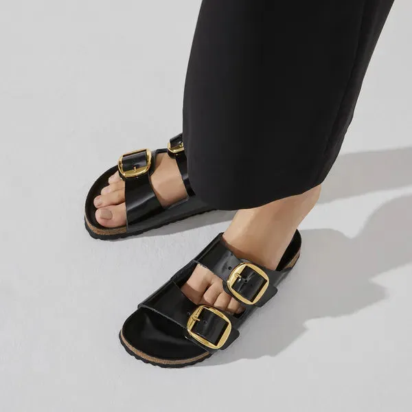 BIRKENSTOCK - ARIZONA BIG BUCKLE DOUBLE STRAP MULE - BLACK SHINE