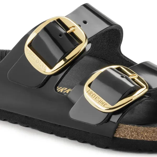 BIRKENSTOCK - ARIZONA BIG BUCKLE DOUBLE STRAP MULE - BLACK SHINE