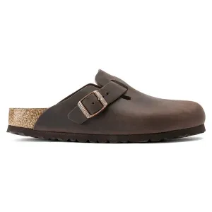BIRKENSTOCK - BOSTON TOE-IN MULE - BROWN LEATHER