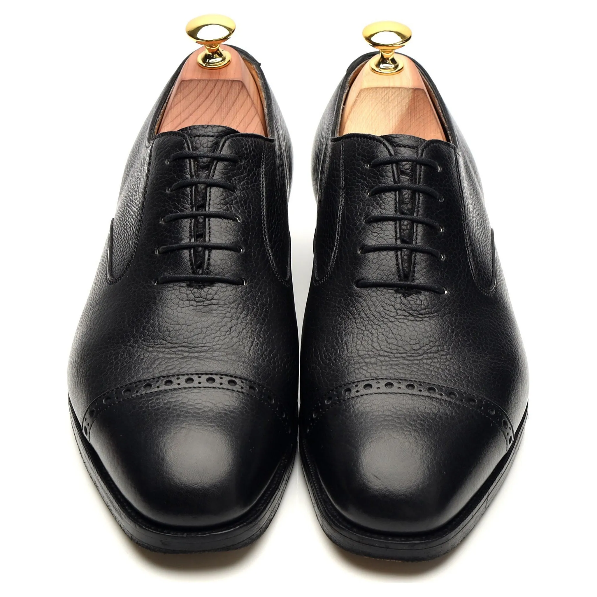 Black Grain Leather Oxford UK 7 E