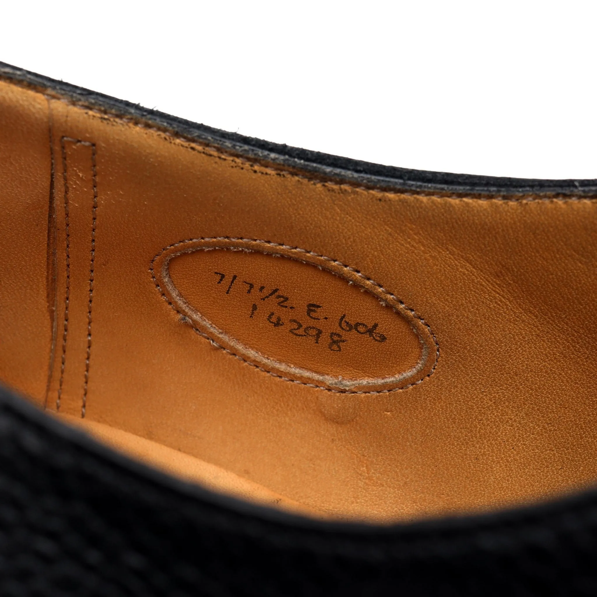 Black Grain Leather Oxford UK 7 E