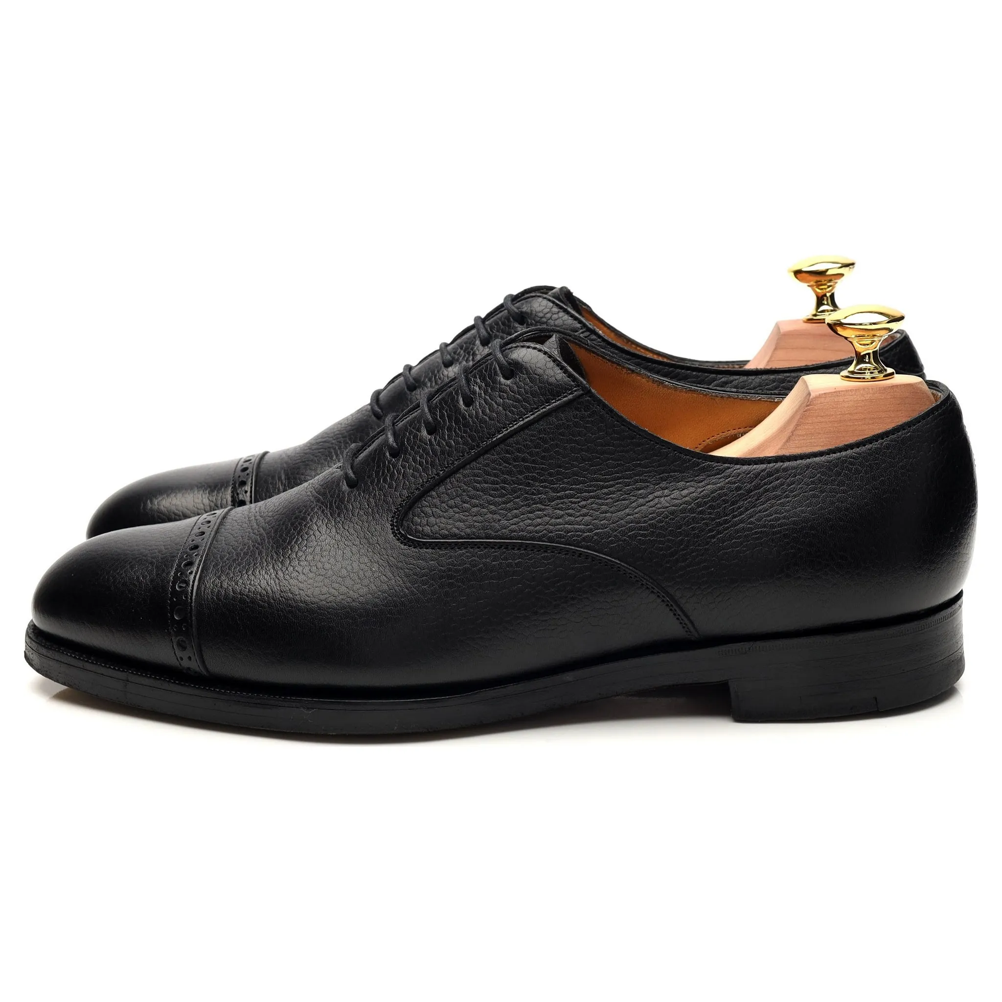 Black Grain Leather Oxford UK 7 E
