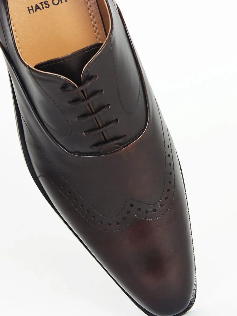 Brown Leather Oxford Shoes