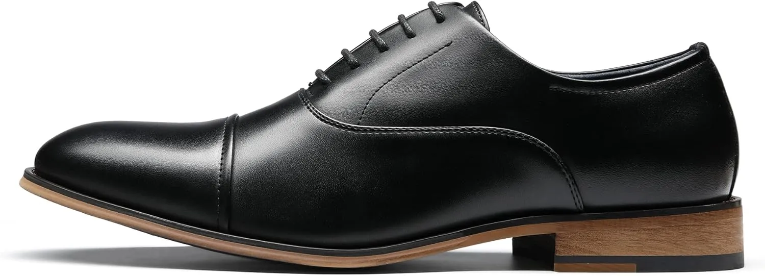 Bruno Marc Men's Lace Up Soft Cap-Toe Formal Dress Shoes