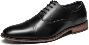 Bruno Marc Men's Lace Up Soft Cap-Toe Formal Dress Shoes