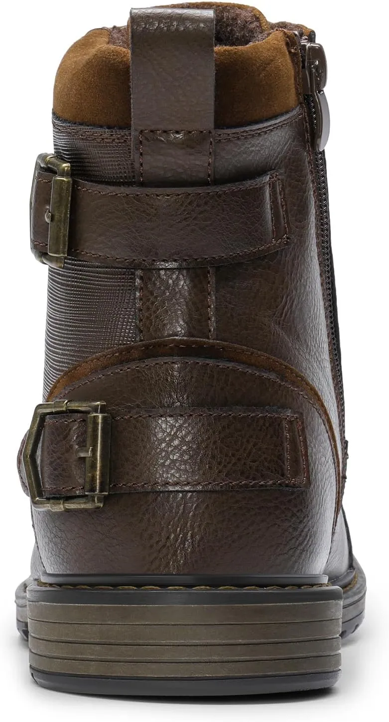 Bruno Marc Men's Motorcycle Boots Oxford Dress Boot