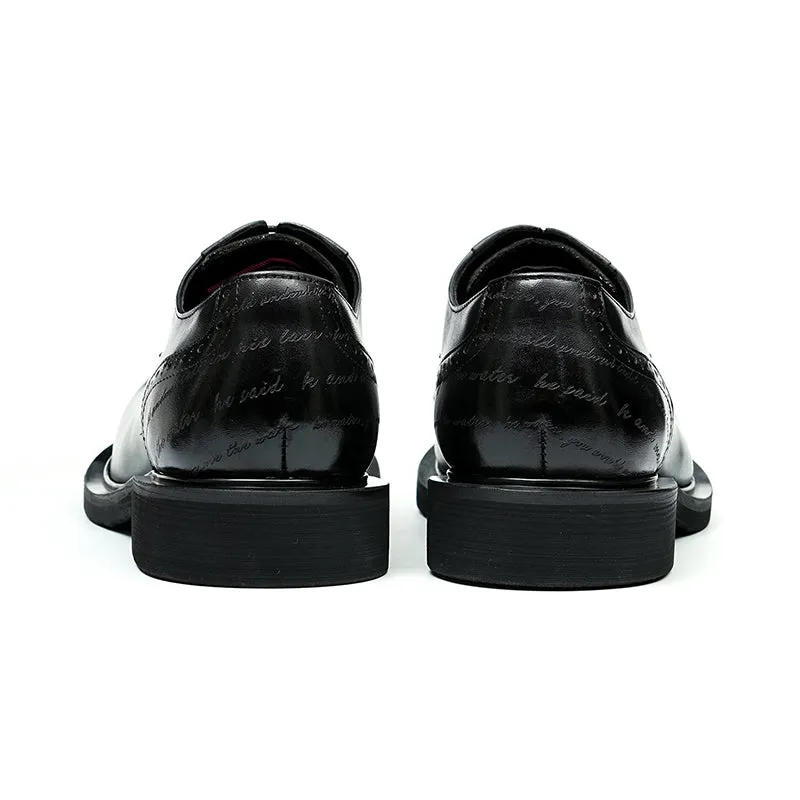 Calf Leather Oxford Shoes for Men Large Toe