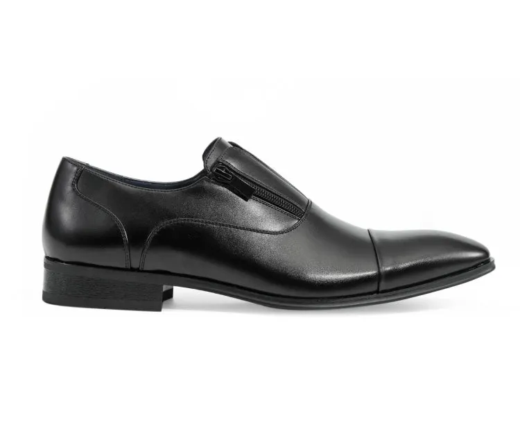 Calum Black Cap Toe Loafers