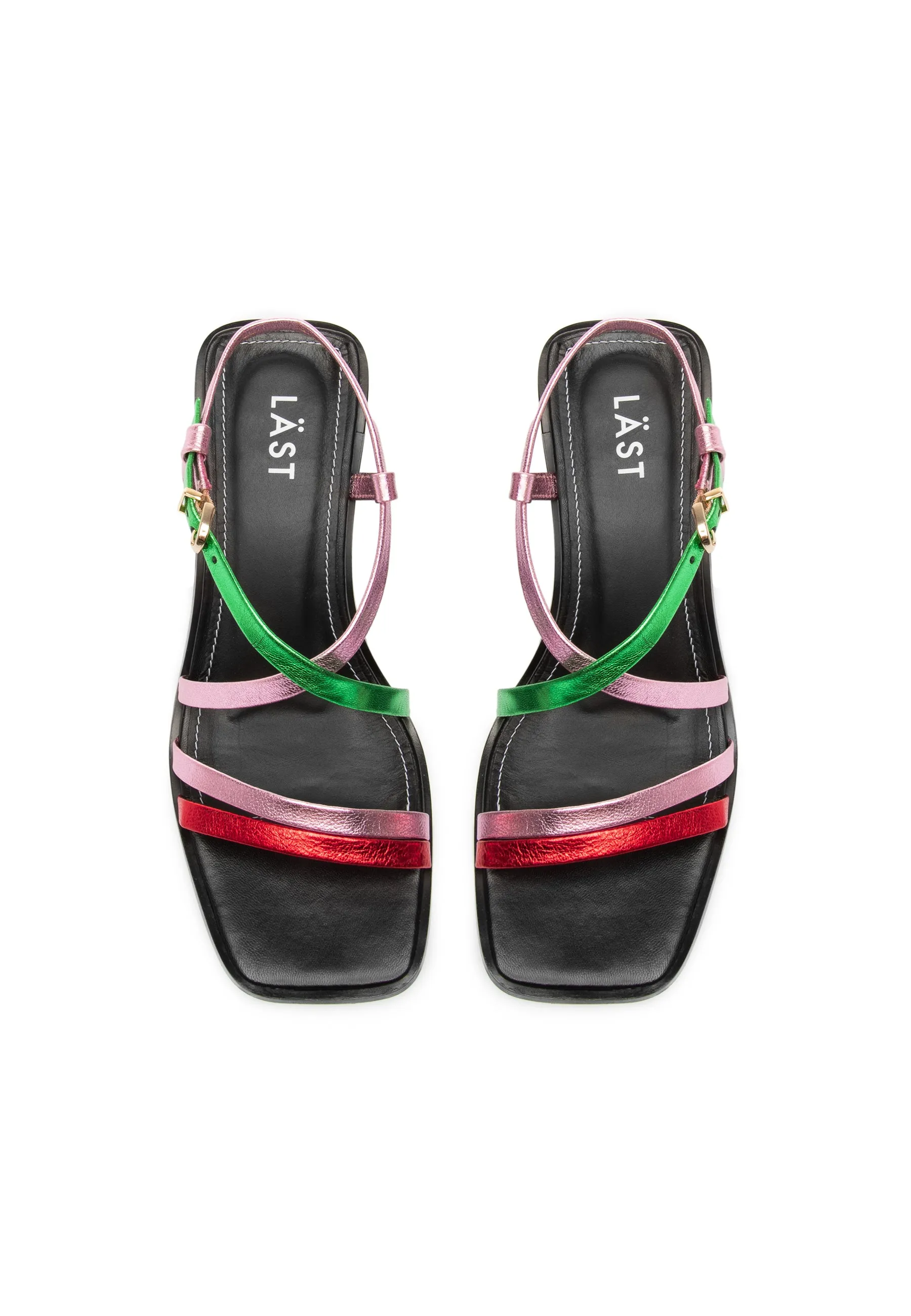 Carrie - Leather - Green/Pink/Red Metallic - Green/Pink/Red