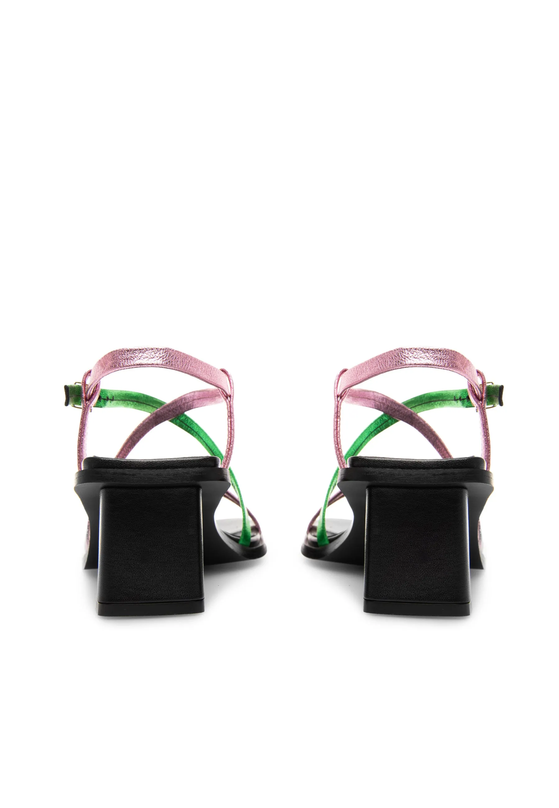 Carrie - Leather - Green/Pink/Red Metallic - Green/Pink/Red