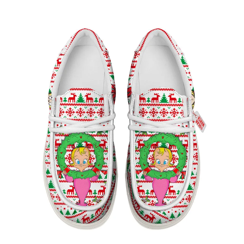Cindy Lou Who Christmas Ugly Canvas Loafer Shoes