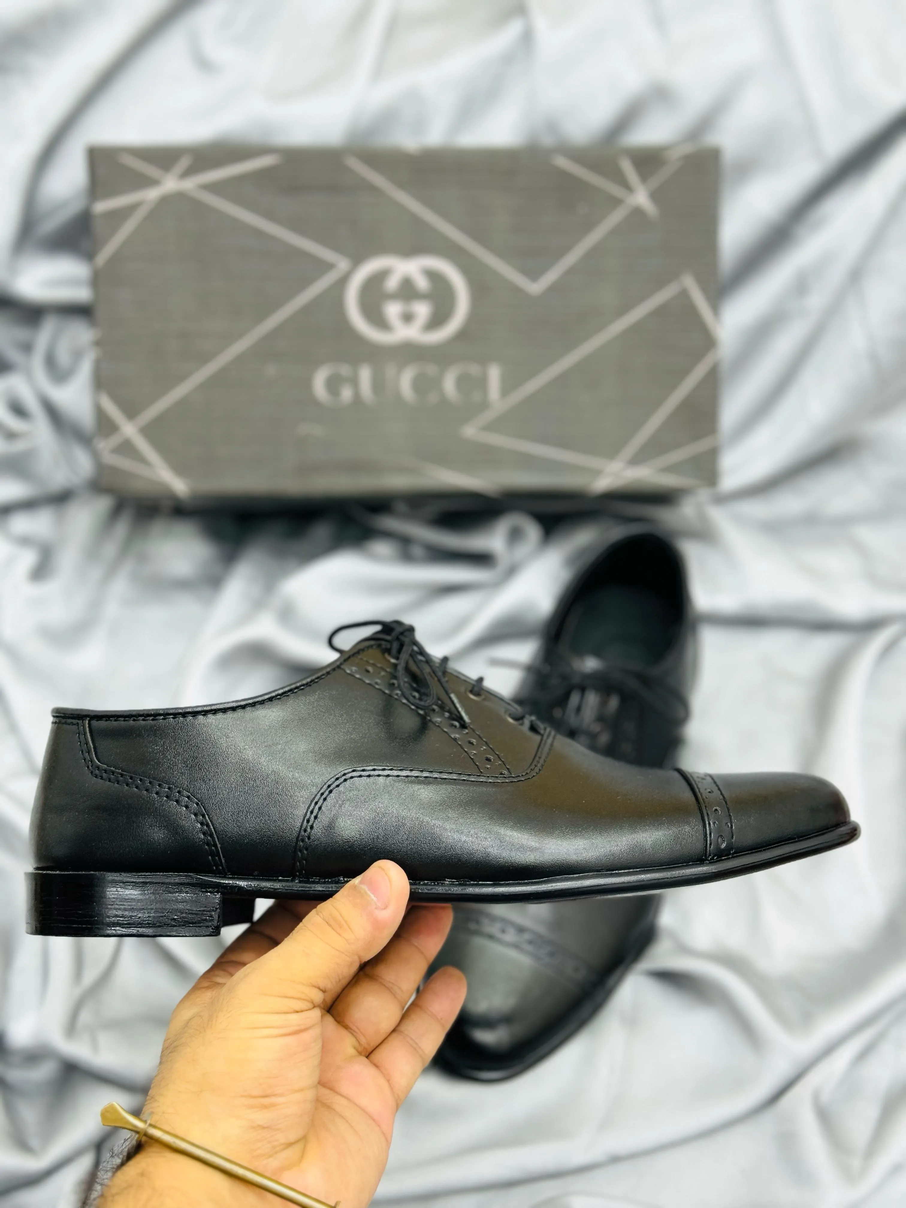 Classic Black Oxford Dress Shoes – Formal Elegance