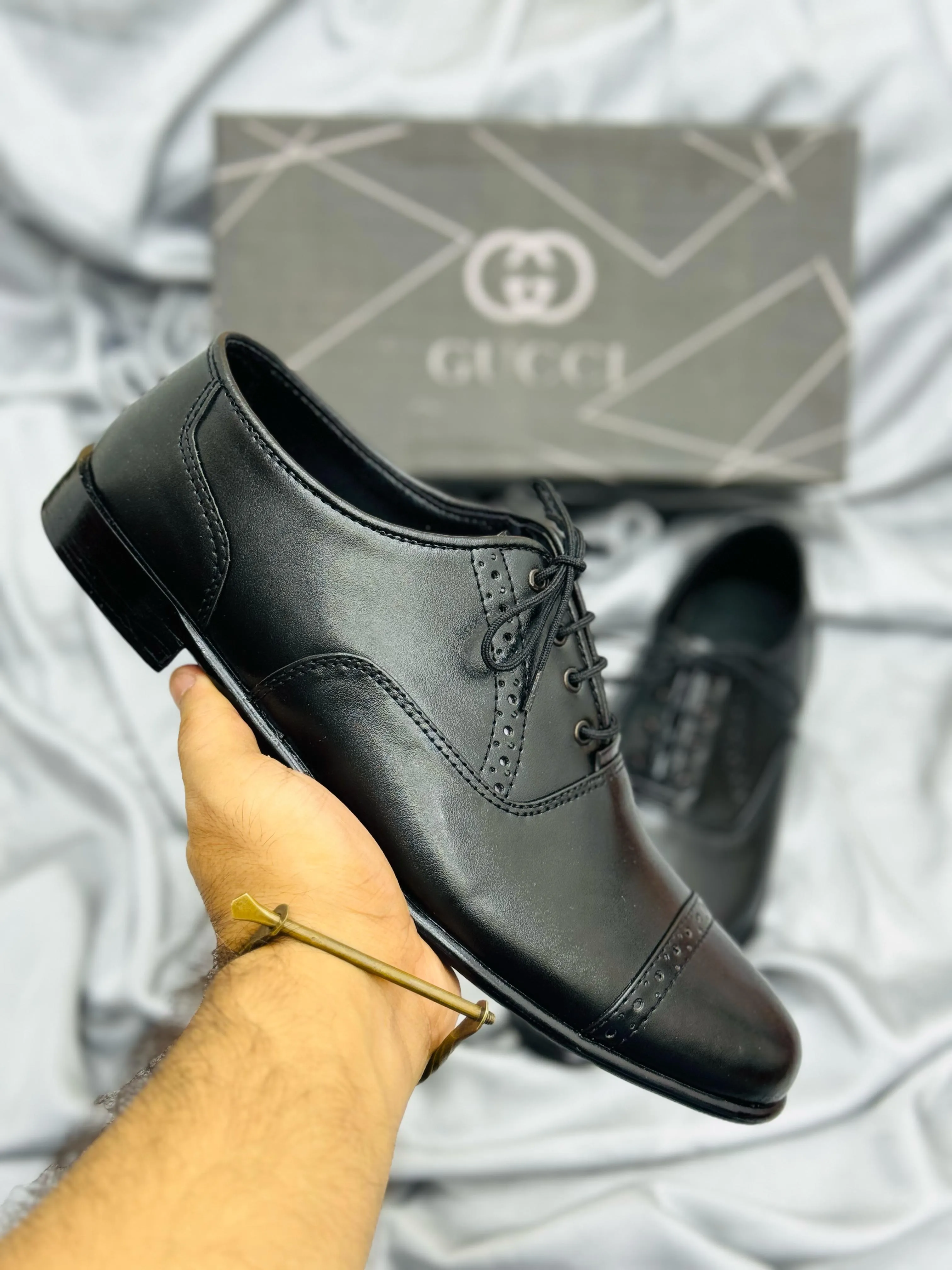 Classic Black Oxford Dress Shoes – Formal Elegance