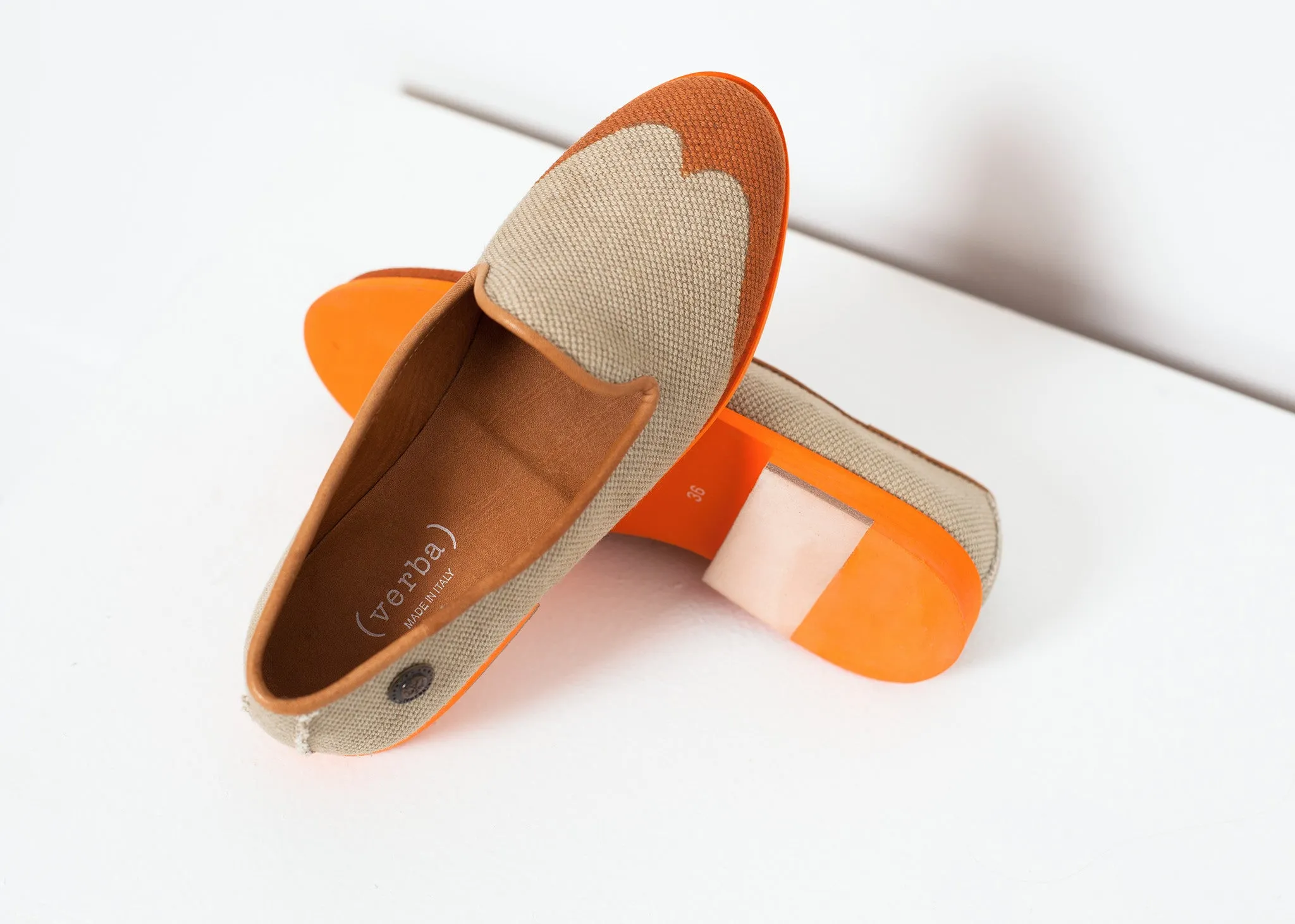 Clearance sale Orange Secure in Loafer Wingtip