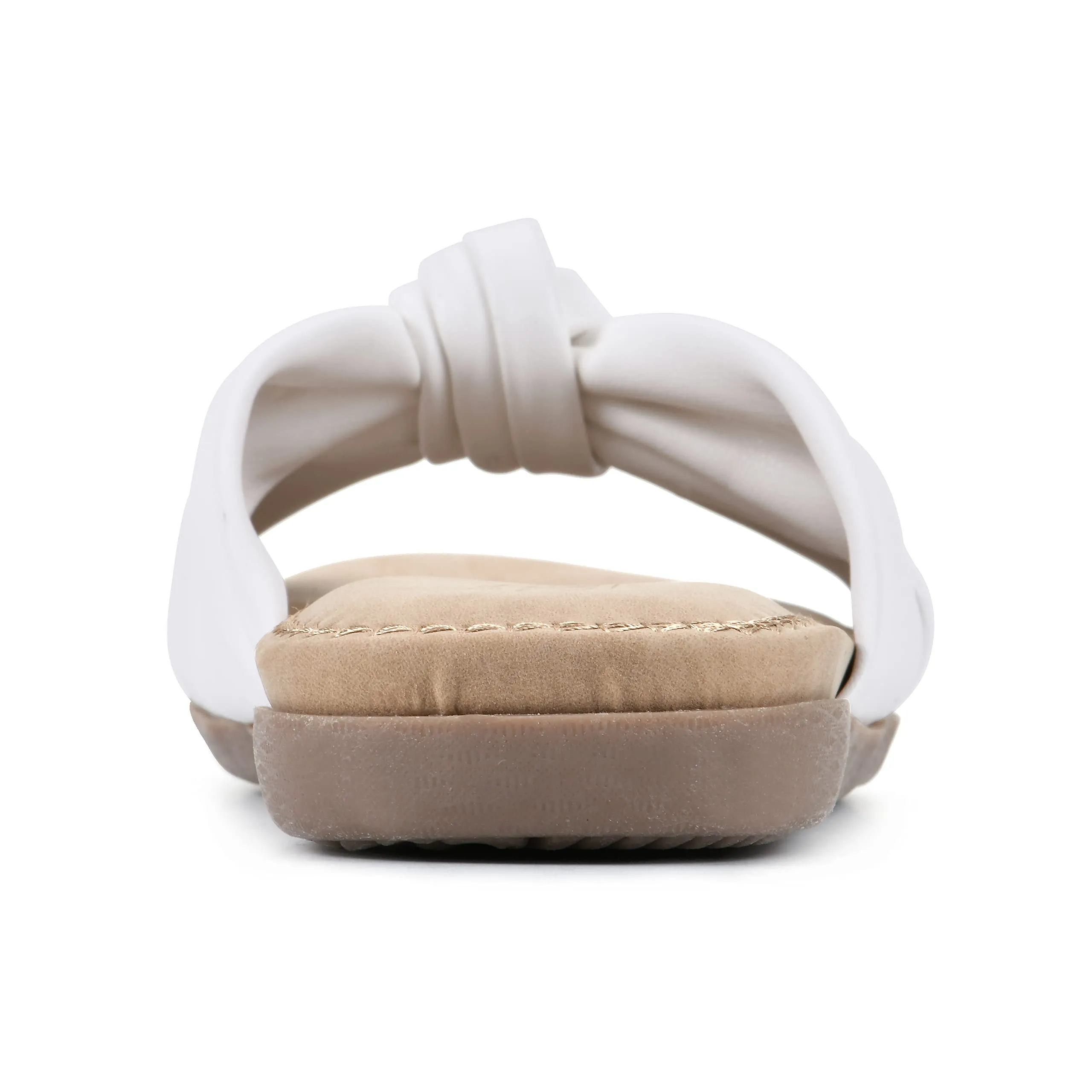 CLIFFS BY WHITE MOUNTAIN Favorite Women's Slide Sandal, White/Smooth, 8.5 M
