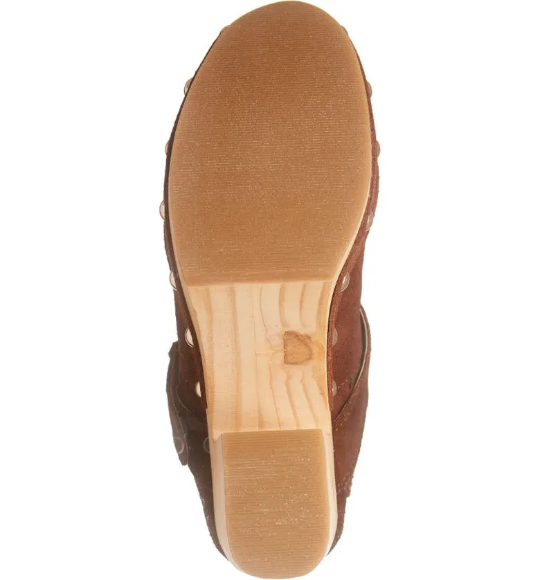 Clogs Verified On Suede Steve Slip Mule Brown Platform Wood Studded Hilde Madden Multi-purpose