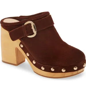 Clogs Verified On Suede Steve Slip Mule Brown Platform Wood Studded Hilde Madden Multi-purpose