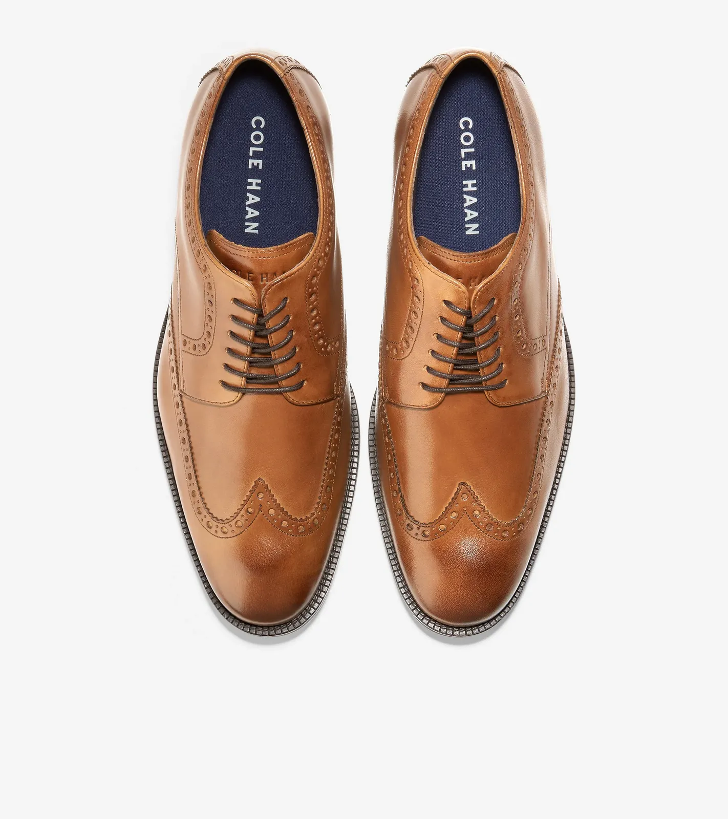 Cole Haan Men's Modern Essentials Wingtip Oxford CH British Tan Leather C34598