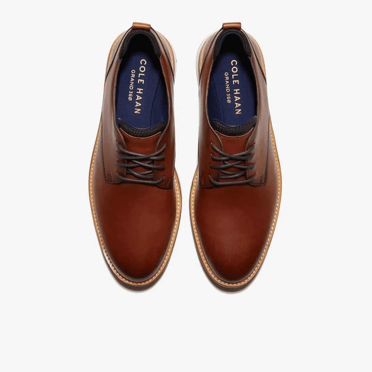 Cole Haan Men's Osborn Grand 360 Plain Toe Oxford British Tan-Ivory C33387