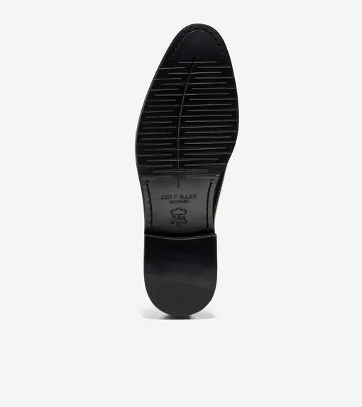 Cole Haan Men's Washington Grand Laser Wing Oxford Black Patent Leather C36777