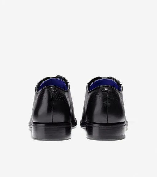 Cole Haan Men's Washington Grand Laser Wing Oxford Black Patent Leather C36777
