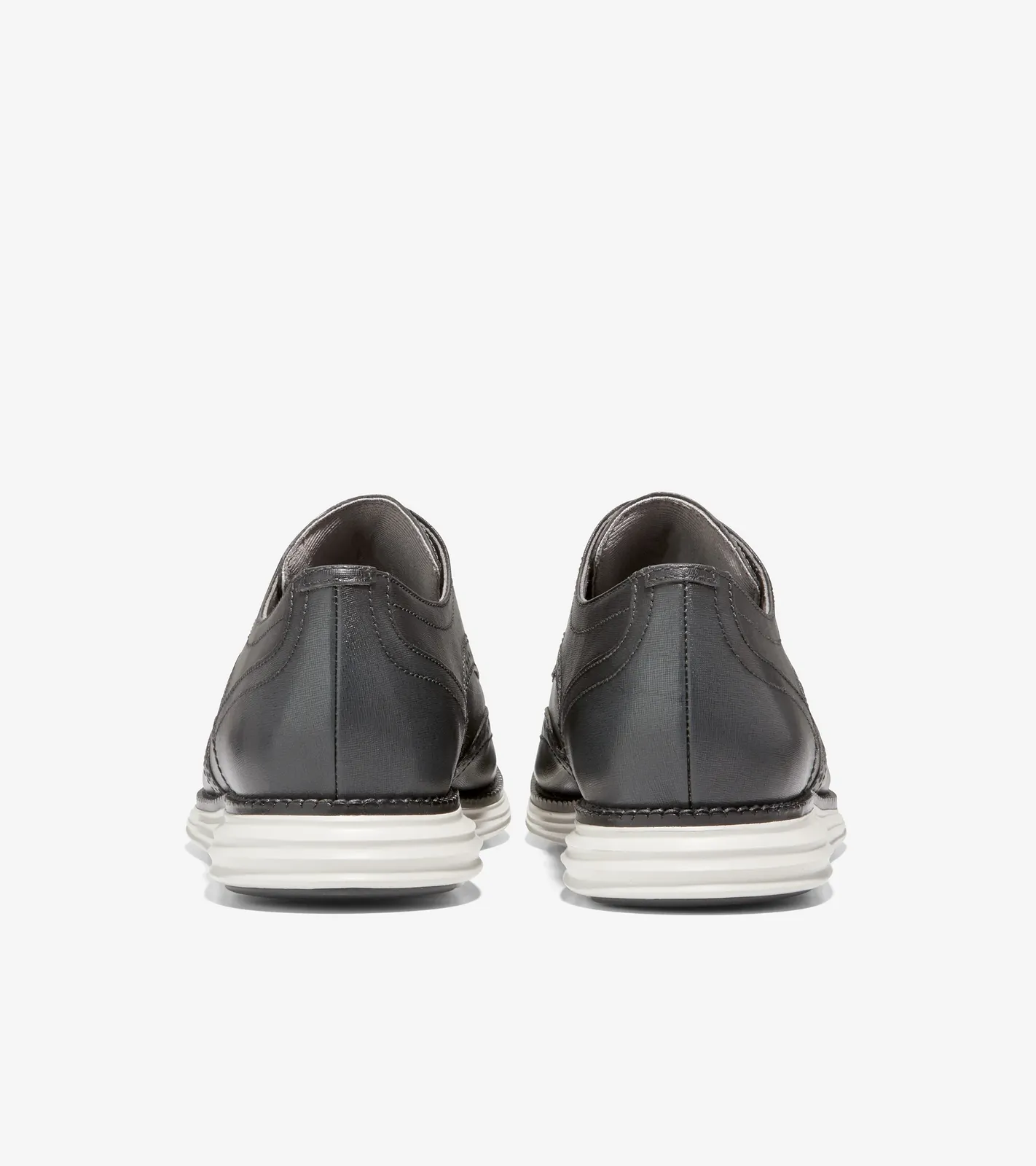 Cole Haan ØriginalGrand Wingtip Grey Pinstripe Brush-Off Silver Birch C37674