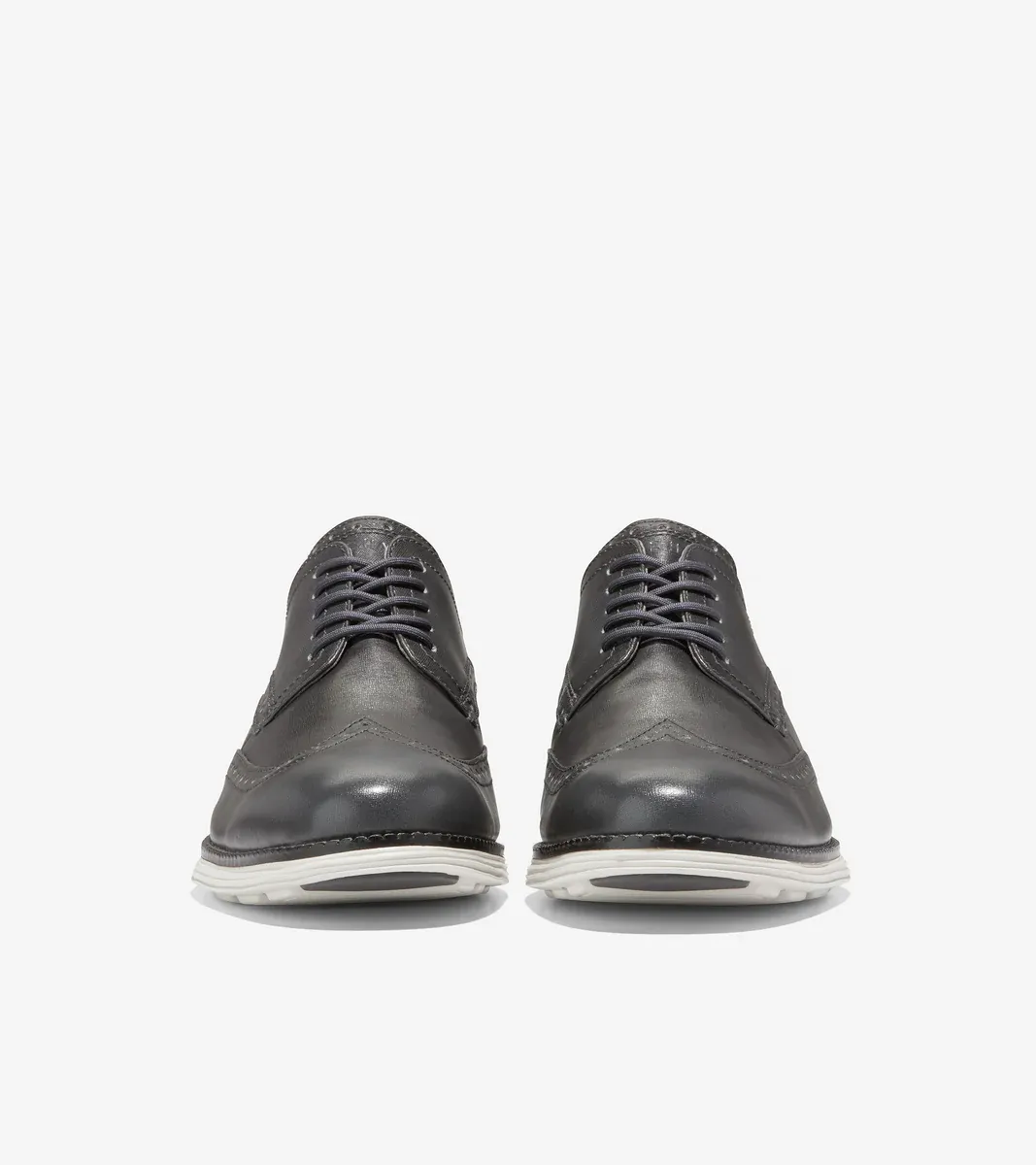 Cole Haan ØriginalGrand Wingtip Grey Pinstripe Brush-Off Silver Birch C37674