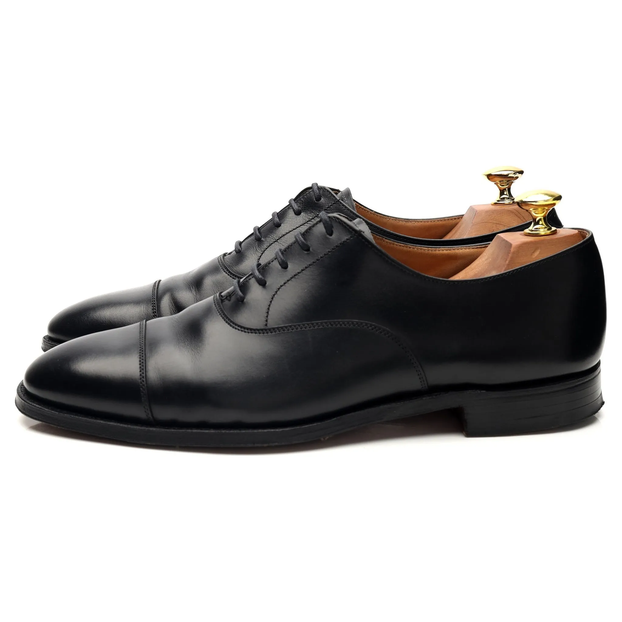 'Connaught' Black Leather Oxford UK 8.5 E