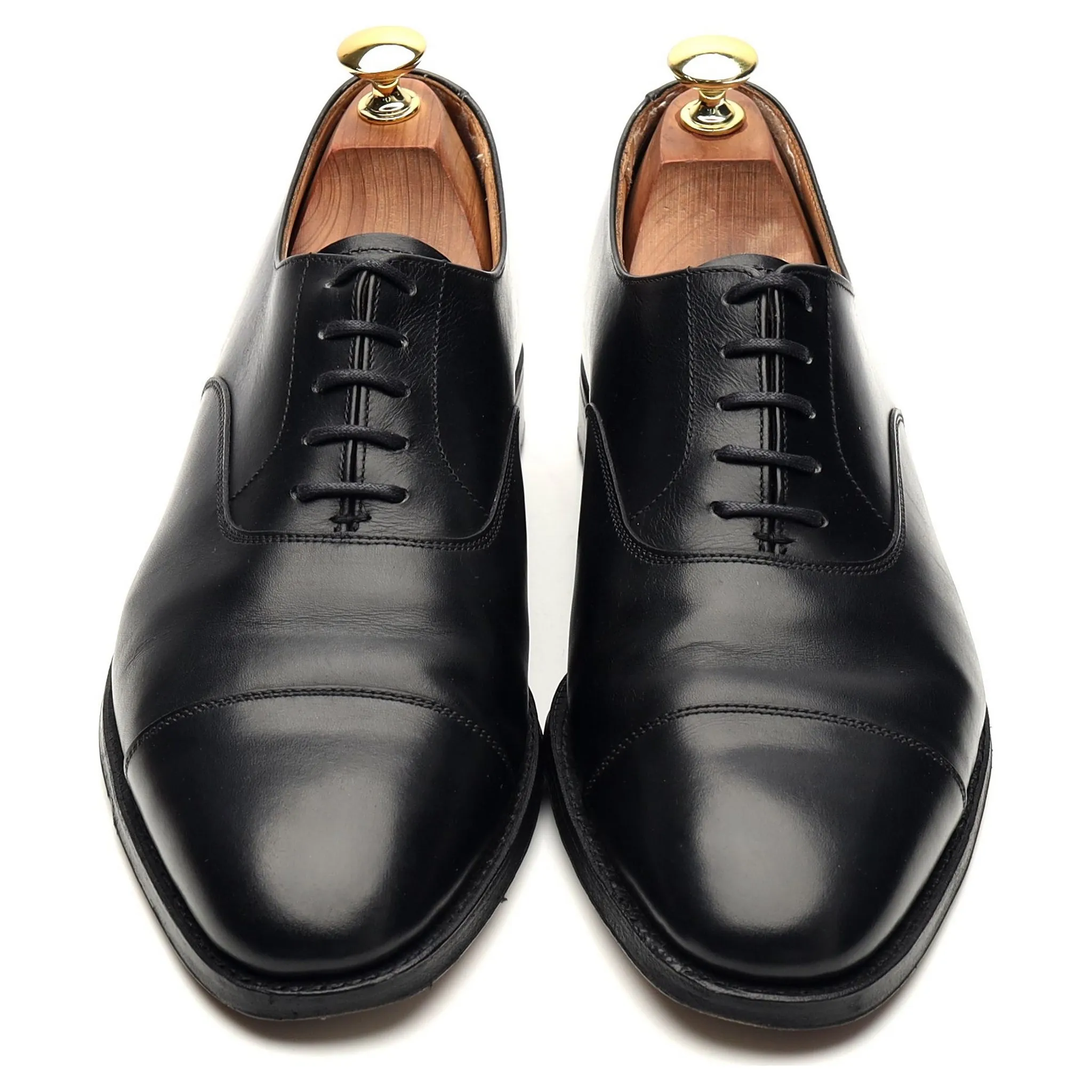 'Connaught' Black Leather Oxford UK 8.5 E