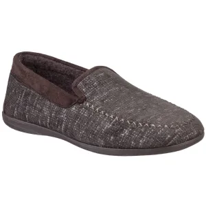 Cotswold Men's Stanley Loafer Slipper in Brown