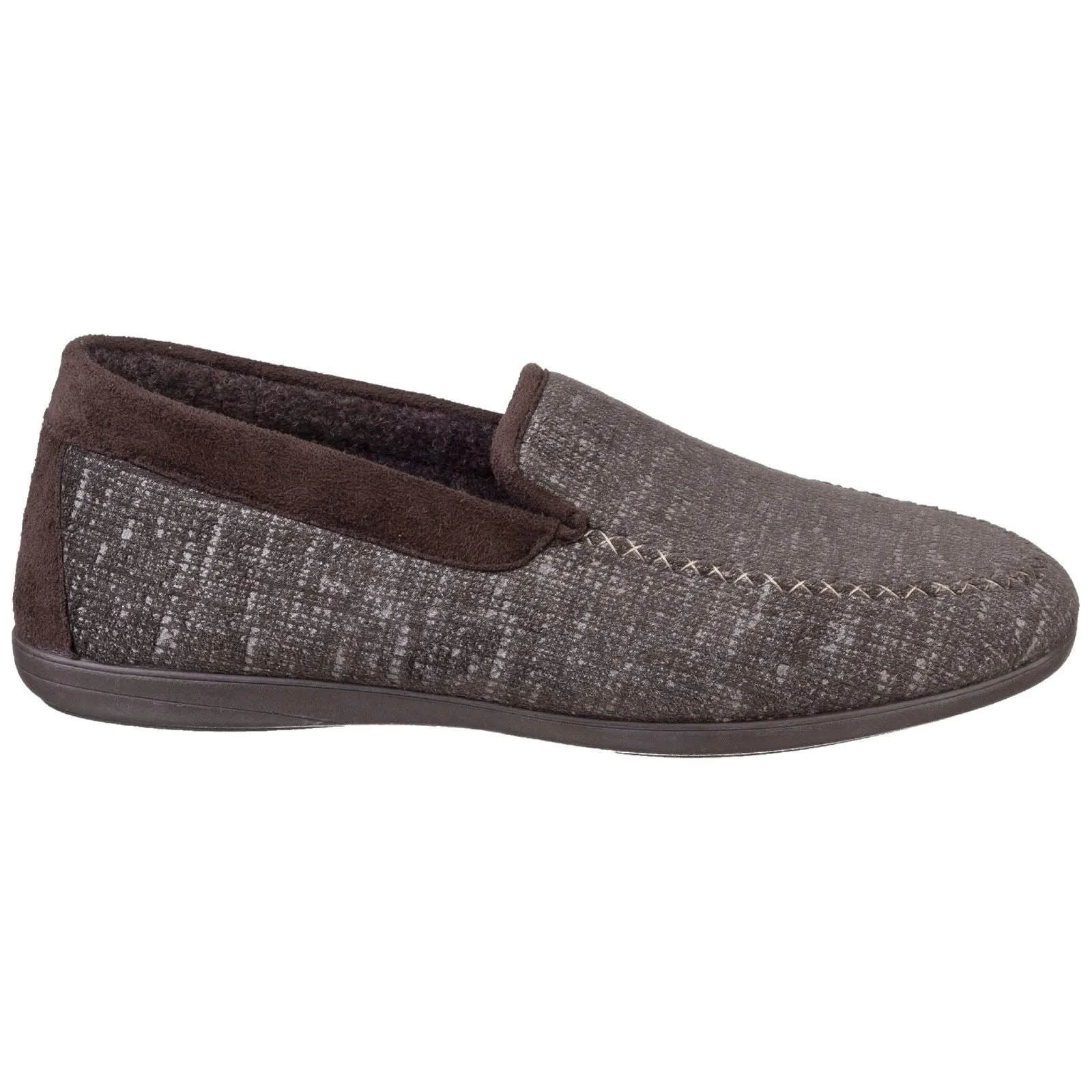 Cotswold Men's Stanley Loafer Slipper in Brown