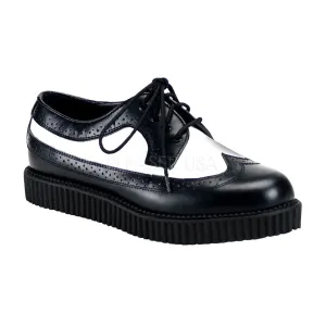 CREEPER-608 - Blk-Wht Leather