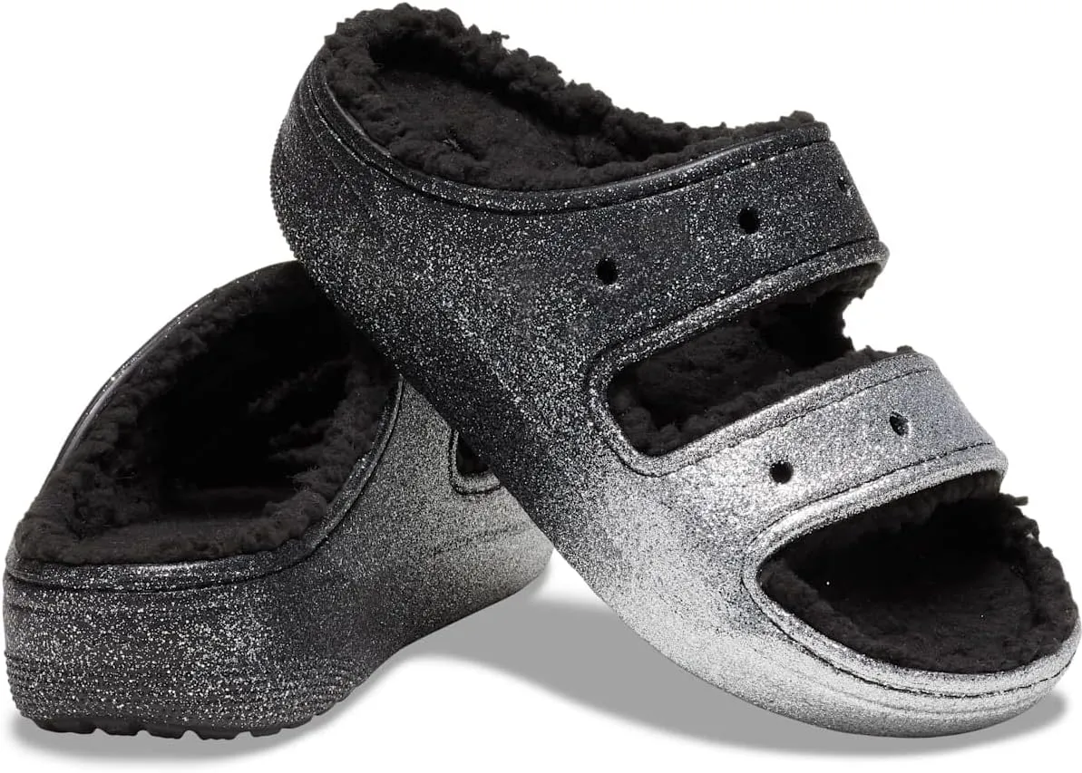 Crocs Unisex-Adult Classic Cozzzy Platform Sandals | Fuzzy Slippers Slide