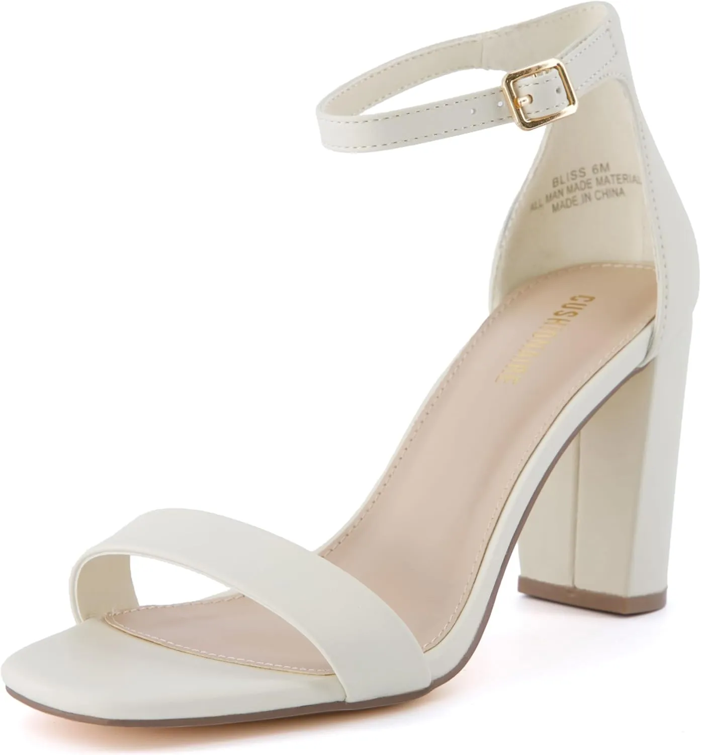 CUSHIONAIRE Women's Bliss one band mid block heel sandal  Memory Foam, Wide Widths Available