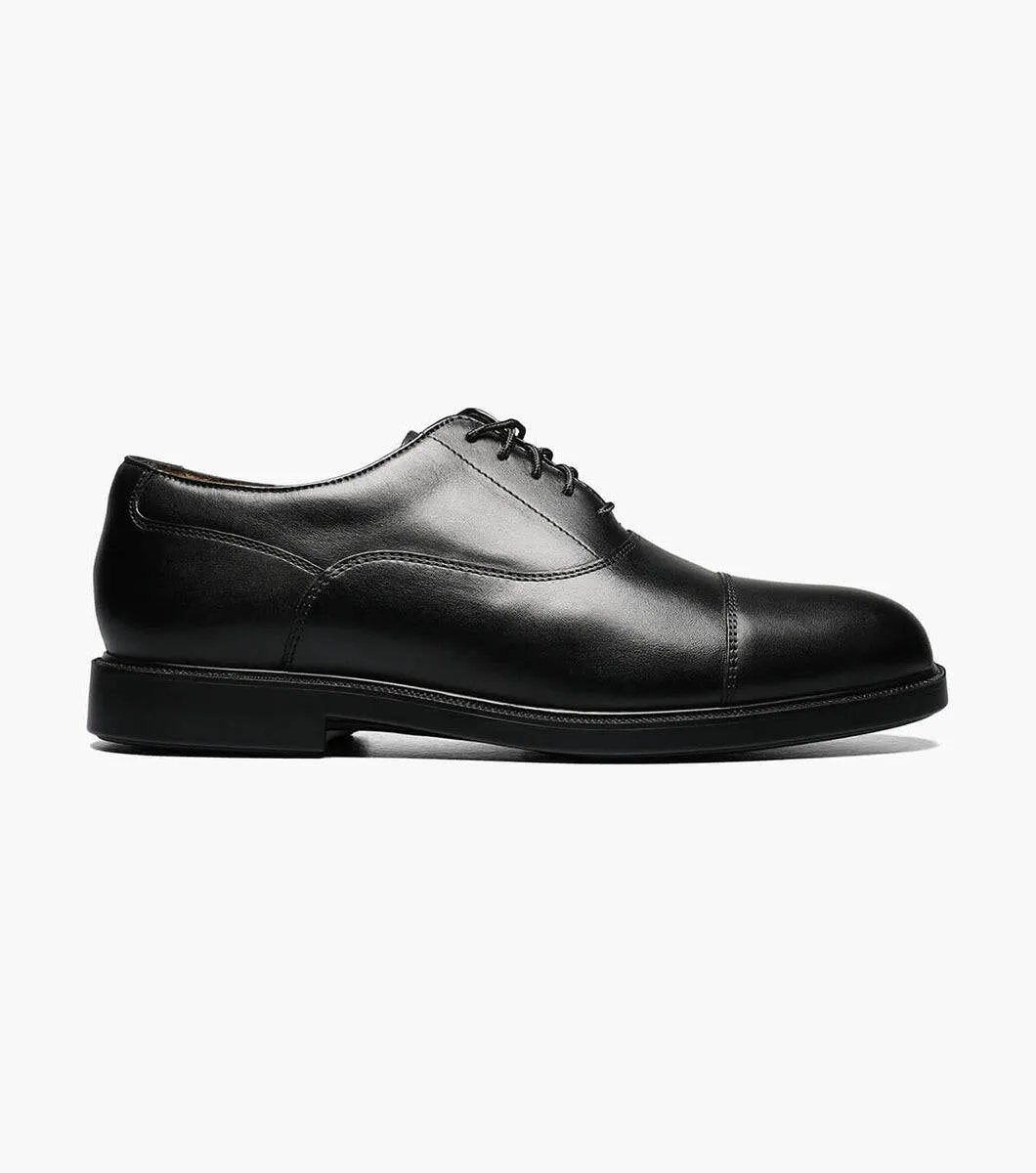 Dailey Cap Toe Oxford-Black | Florsheim